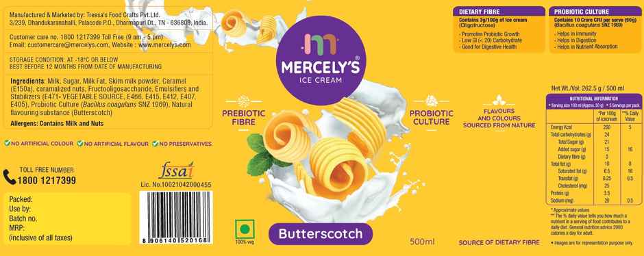 Mercelys Ice Cream Fp Butterscotch