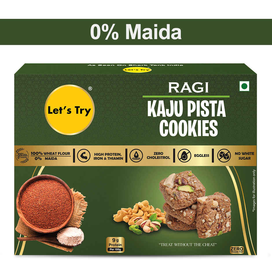 Let's Try Ragi Kaju Pista Cookies