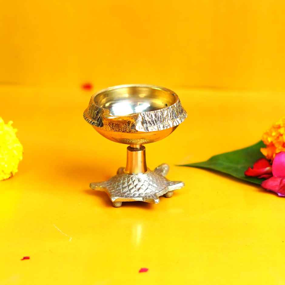 Auspicious Brass Kuber Diya Tortoise 2.3 In| ServDharm