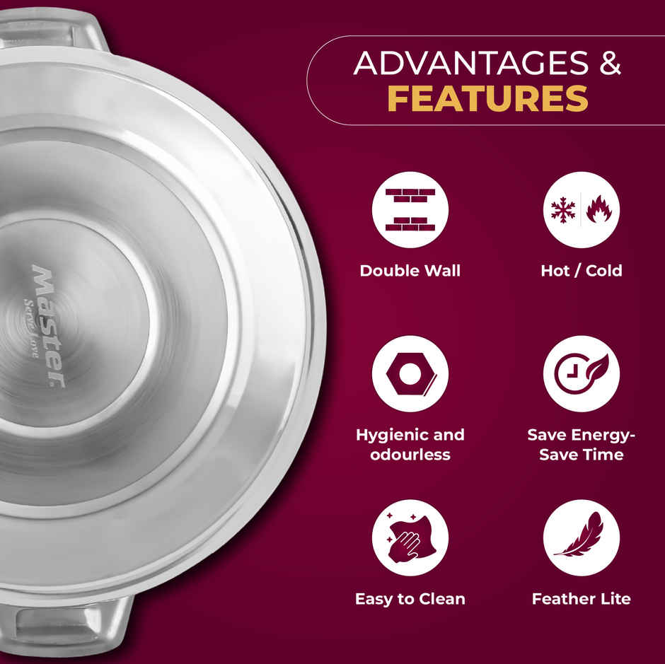 Master Stainless Steel Casserole 3.5 L