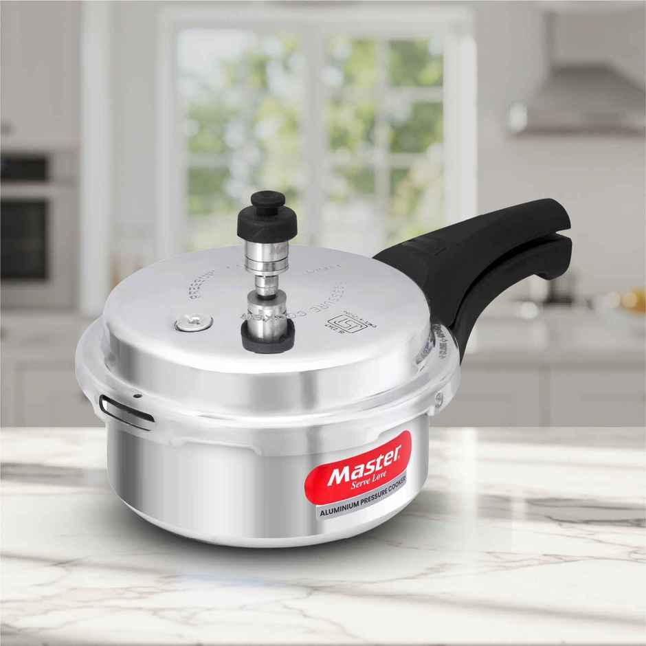 Master Aluminium Outer Lid Pressure Cooker 2 L, Gas and Induction Stove Compatible