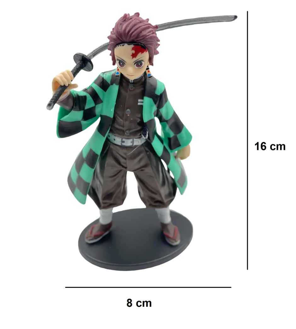 Awestuffs Tanjiro Demon Slayer Action Figure Limited Edition for Car Dashboard