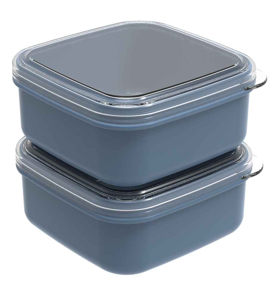All Time Bestow Storage Box | Set Of 2 | 560 ml Each | (Colour May Vary)