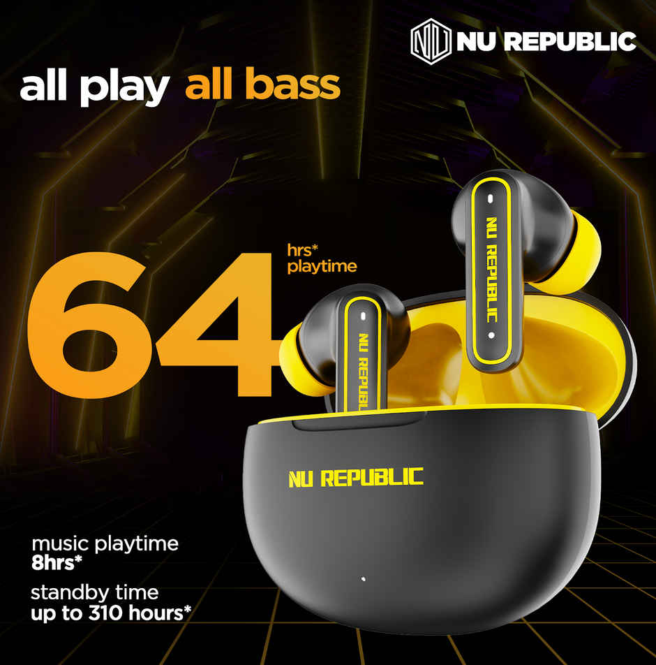 Nu Republic Epic ANC TWS Earbuds (Black/Yellow)