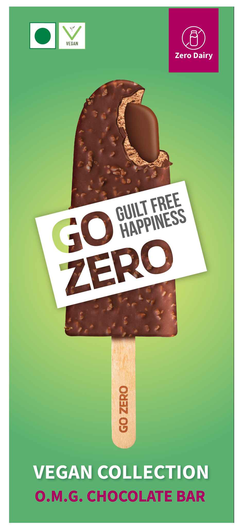 Go Zero - Zero Sugar - Vegan - O.M.G Chocolate Ice Cream Bar