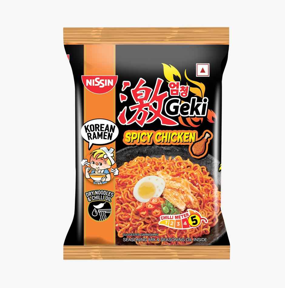 Nissin Geki - Hot and Spicy Korean Chicken Flavoured Ramen Instant Noodles Combo