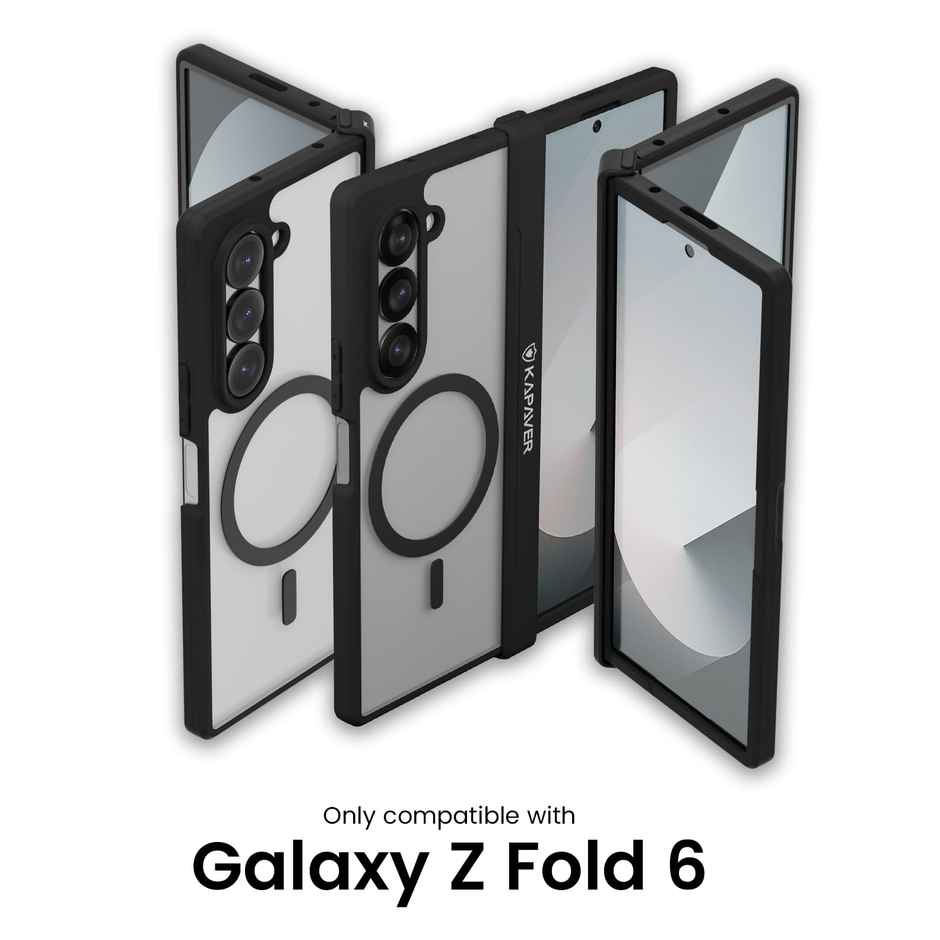 Kapaver Samsung Galaxy Z Fold 6 Back Cover Case | Hinge Mag X - Black