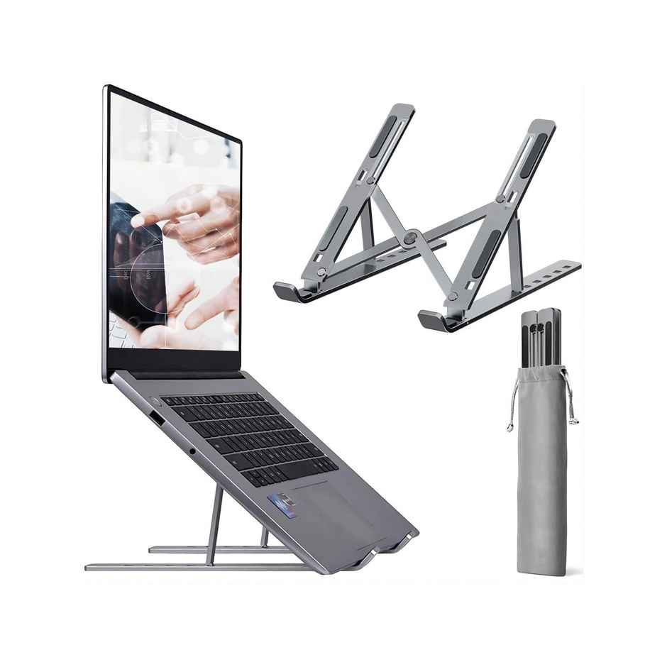 Dyazo Zigzag Adjustable Laptop Stand 6-Angle - MacBook | HP | Dell - Space Grey