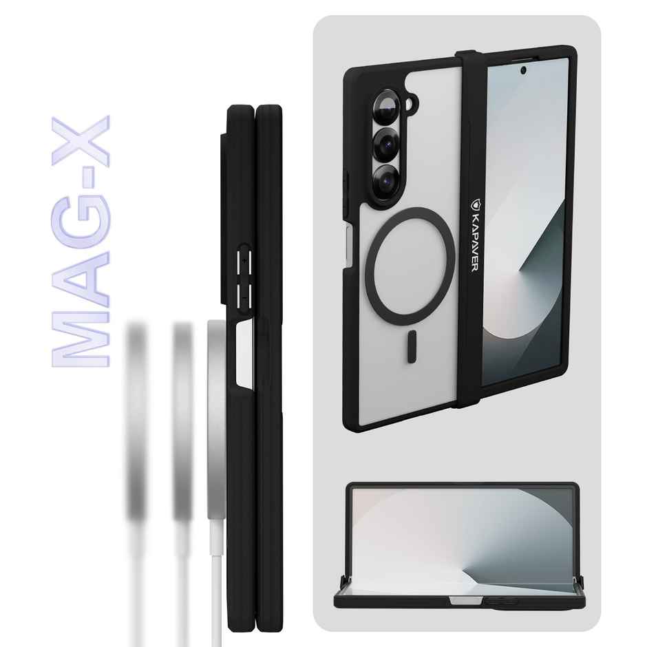 Kapaver Samsung Galaxy Z Fold 6 Back Cover Case | Hinge Mag X - Black