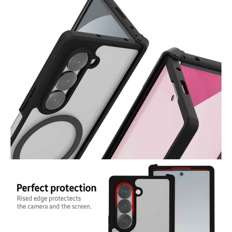 Kapaver Samsung Galaxy Z Fold 6 Back Cover Case | Hinge Mag X - Black