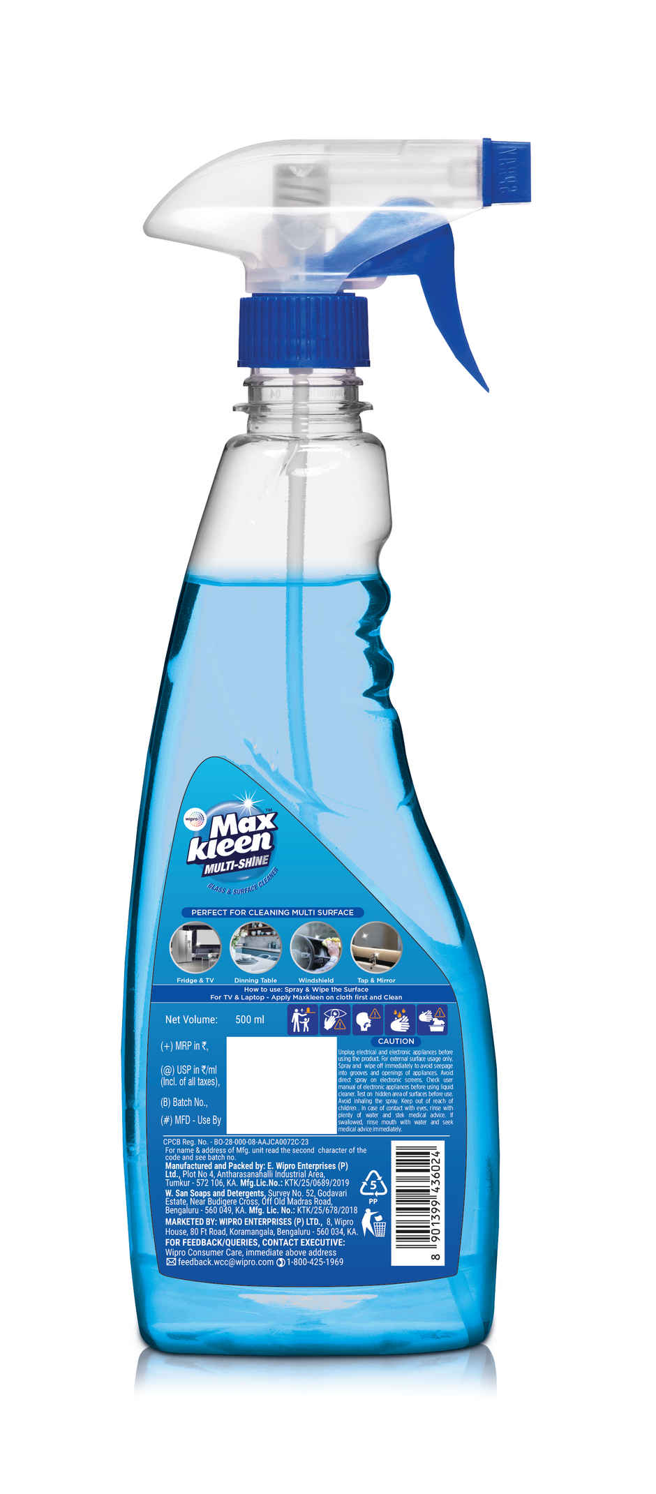 Maxkleen Multi Shine Glass and Surface Cleaner Liquid Spray Combo