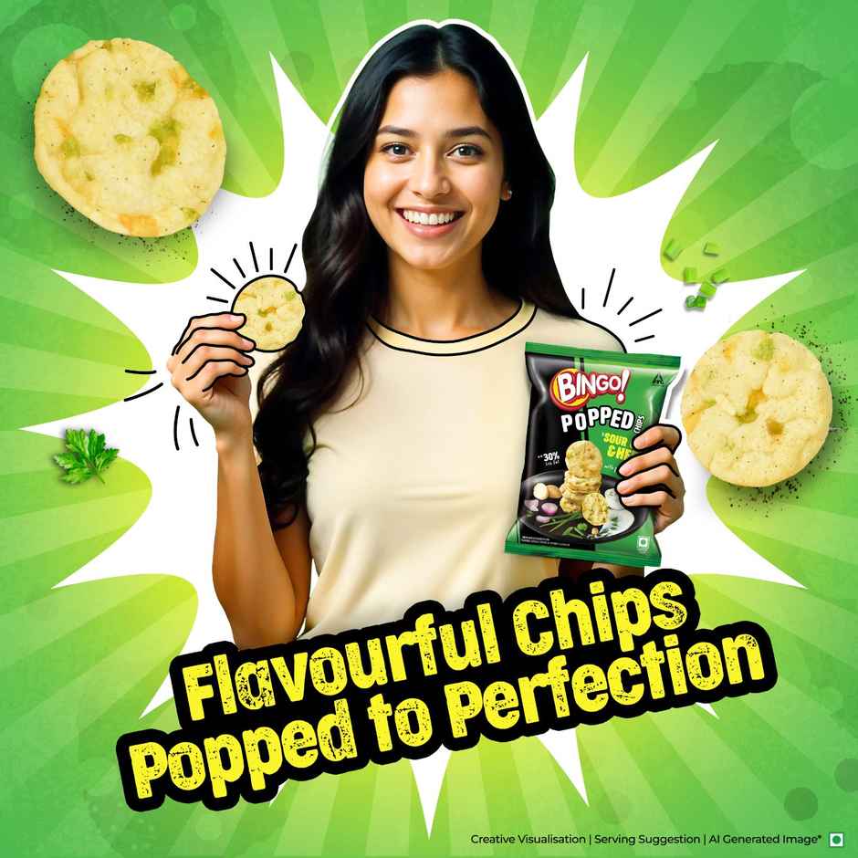 Bingo! Popped Chips Sour Cream & Herbs | Light & Crunchy