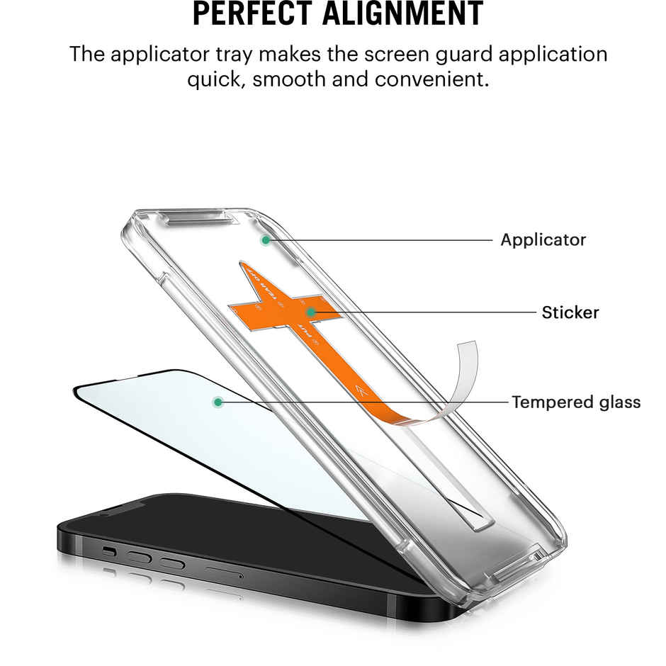DailyObjects iPhone 15 Pro - Sheath Screen Protector with Applicator Tray