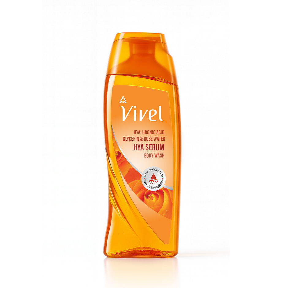 Vivel Hya Serum Body Wash Hyaluronic Acid, Glycerin and Rose Water daily Hydration Shower Gel