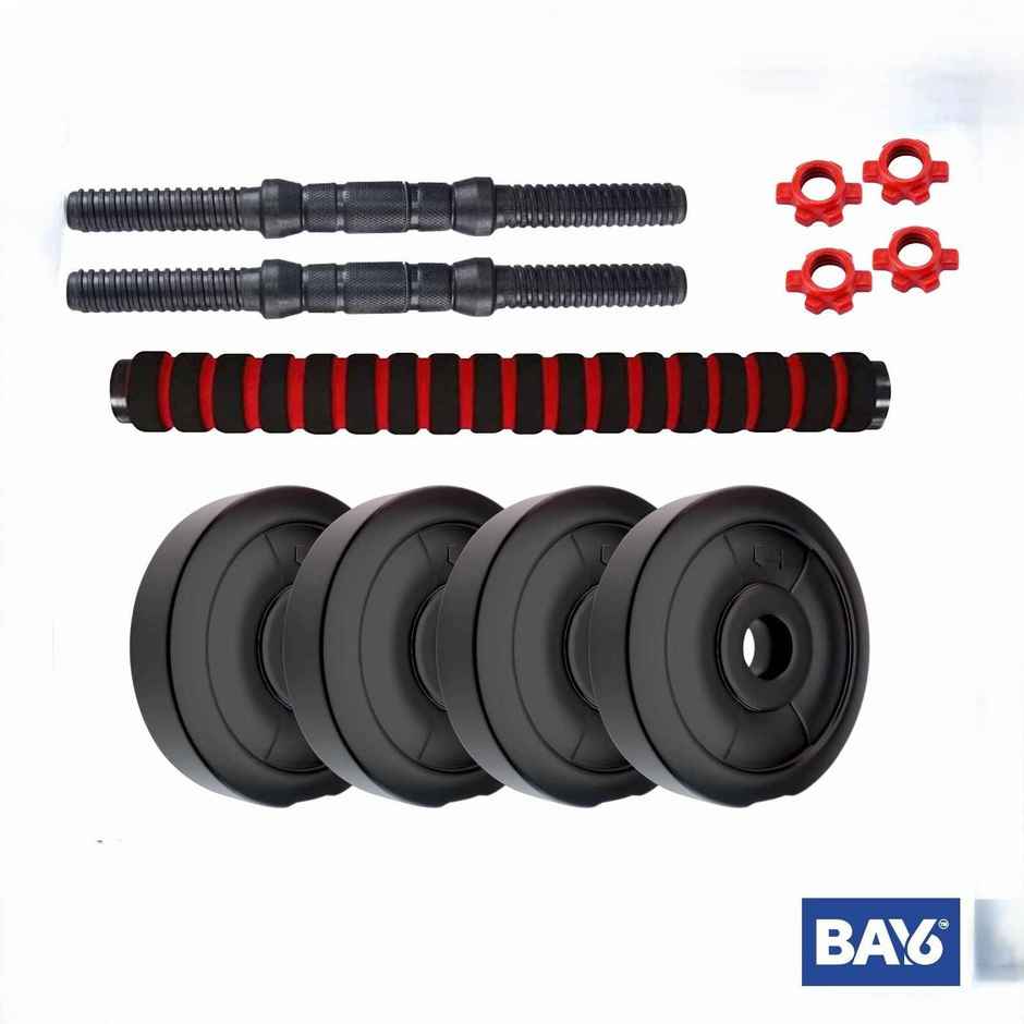 BAY6 PVC 4 kg 3-in-1 Convertible Dumbbells Fitness Kit for Full Body Workout