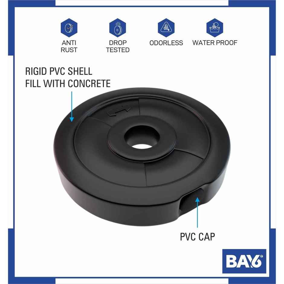 BAY6 PVC 4 kg 3-in-1 Convertible Dumbbells Fitness Kit for Full Body Workout