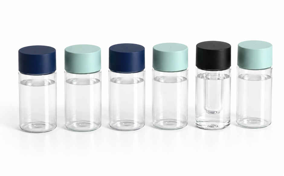 All Time Sleek Water Bottle | 300 ml (Colour May Vary) Combo