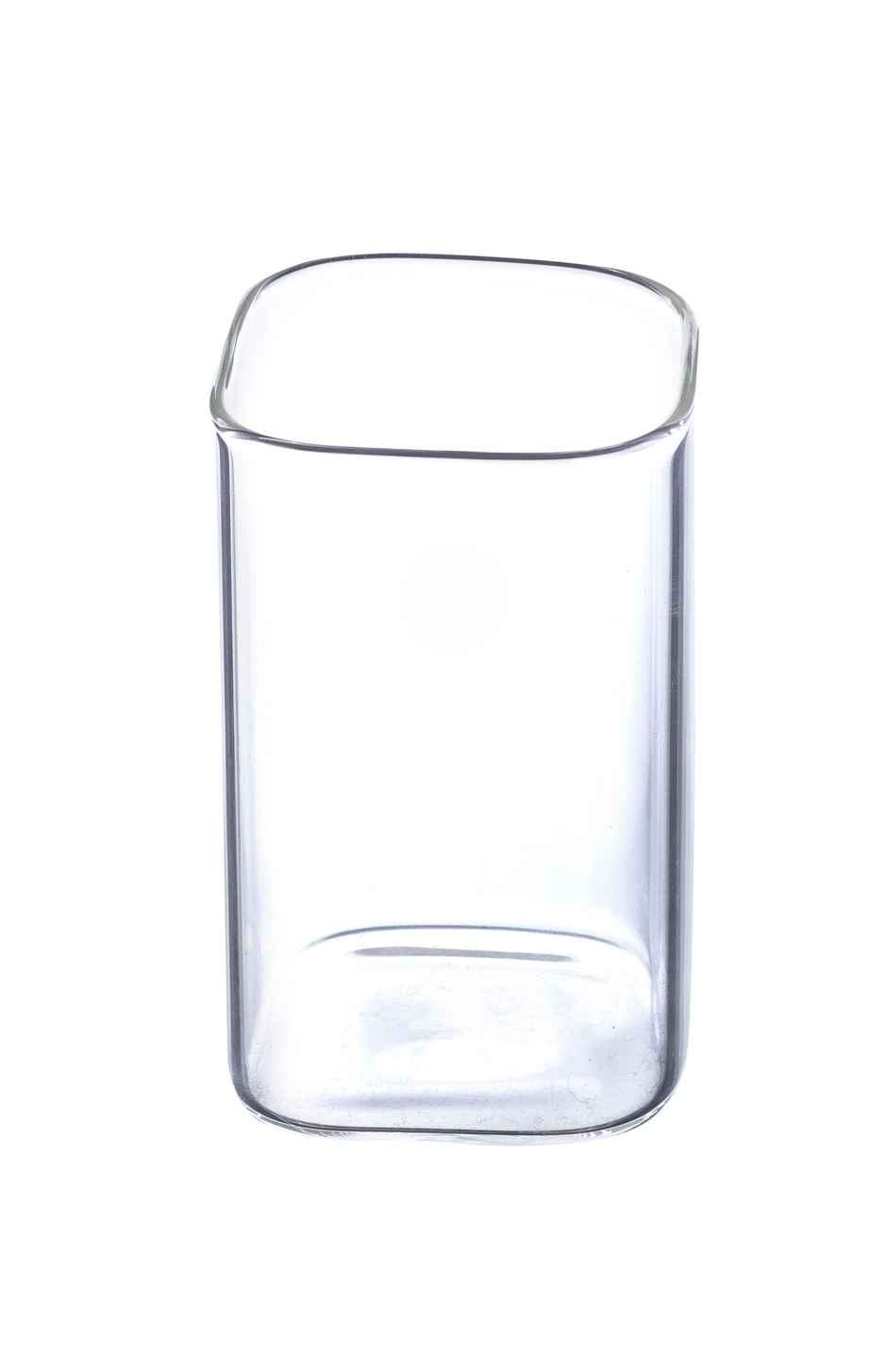 Sanjeev Kapoor Amsterdam High Borosilicate Square Glass 280 ml - Set Of 6 pcs