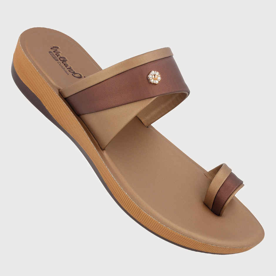 Walkaroo Women's Daily Wear Sandals-WE2358 Brass UK8