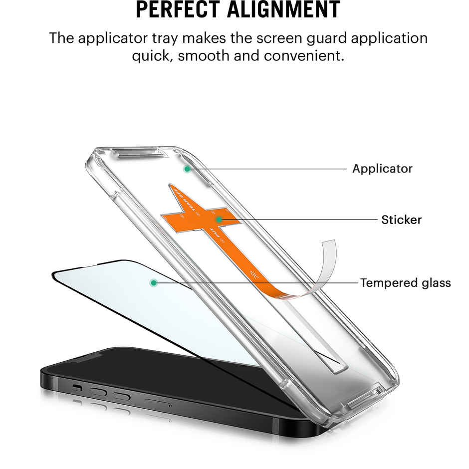 DailyObjects iPhone 15 Pro Max - Sheath Screen Protector with Applicator Tray