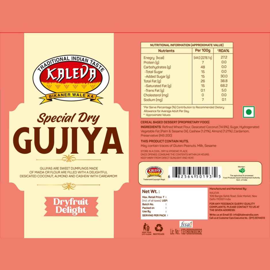 Special Dryfruit Gujiya - By Kaleva