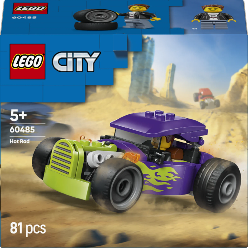 LEGO City Hot Rod Race Car Building Toy and Minifigure 60485