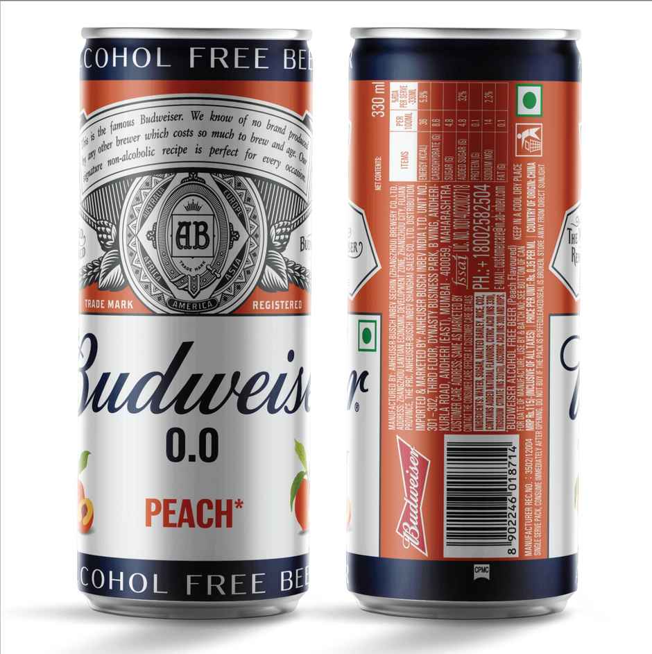 Budweiser 0.0 Nonalcoholic Peach Beer