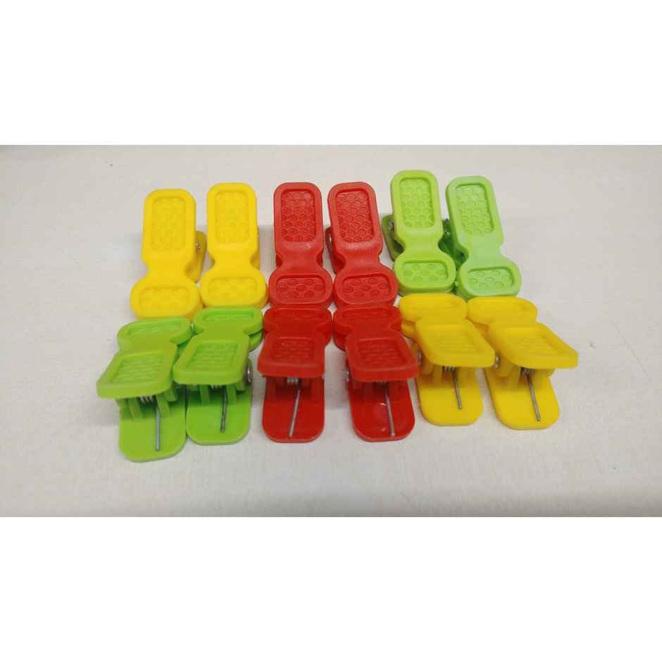 Swastik Housewares Punch Heavy Duty Cloth Clip Multicolor | Set of 10