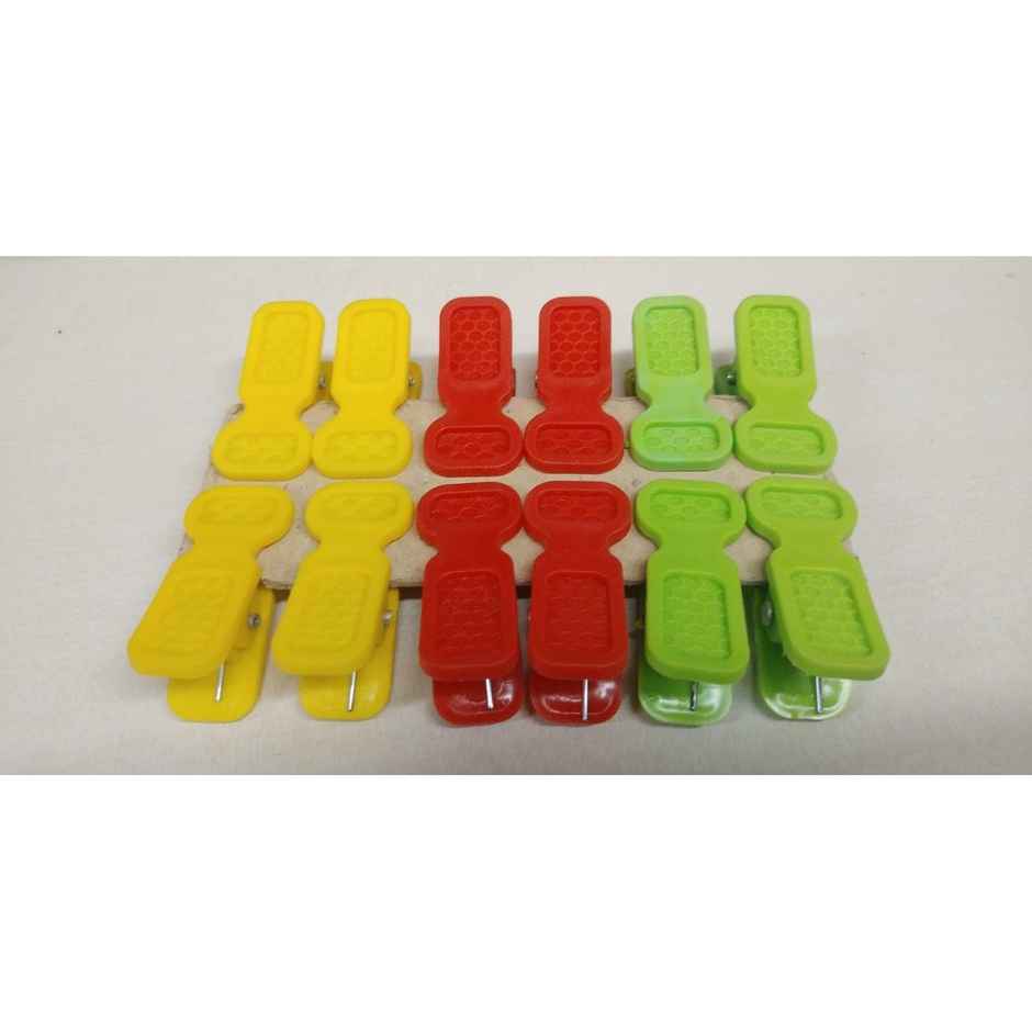 Swastik Housewares Punch Heavy Duty Cloth Clip Multicolor | Set of 10
