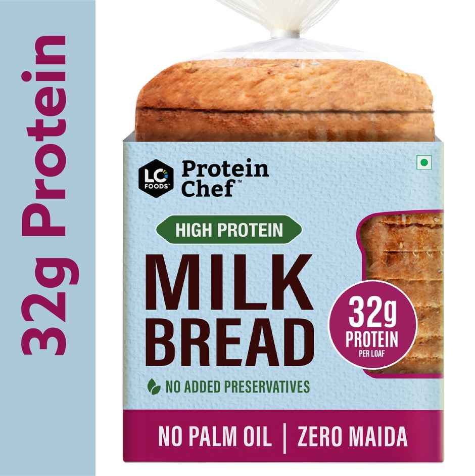 Protein Chef High Protein Milk Bread | 32g Potein No Maida High Fiber Bread