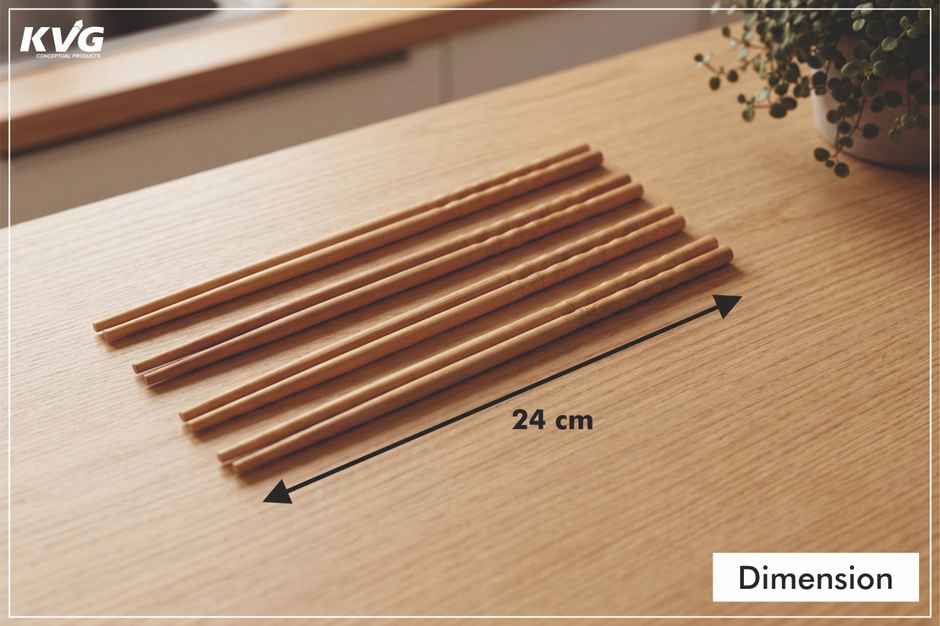 KVG Chopstick (Reusable - Wooden) | Sushi Stick | Sushi Chopstick | Noodle Chopstick