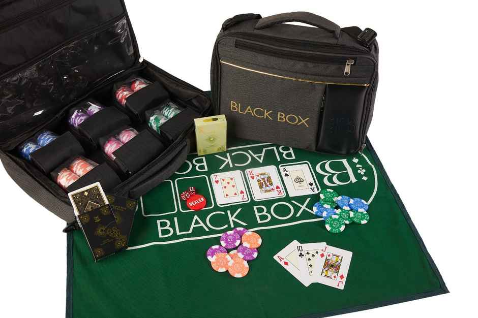 Parksons Box Poker Set | Black - 300 Chips