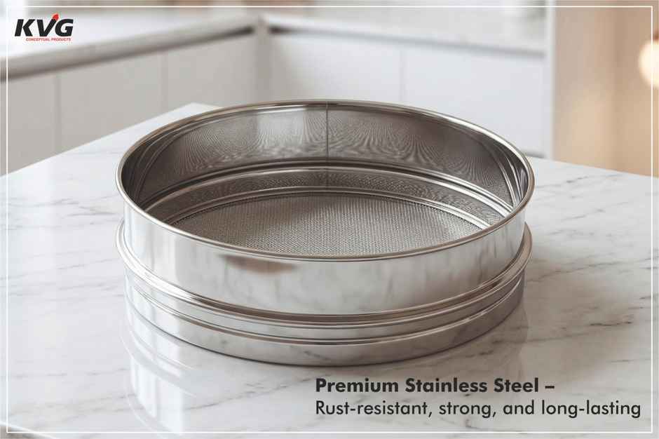 KVG Stainless Steel Atta Chalni | Wheat Sieve