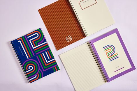 Tiger Notes 4-Subject Wiro Notebook | B5 Size | 250 Ruled Pages | Natural Shade Paper