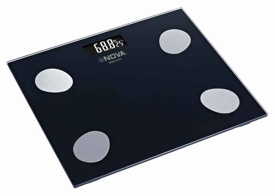 Nova BGS 1275 Glass Bluetooth Body Fat Scale - 150Kg | Black