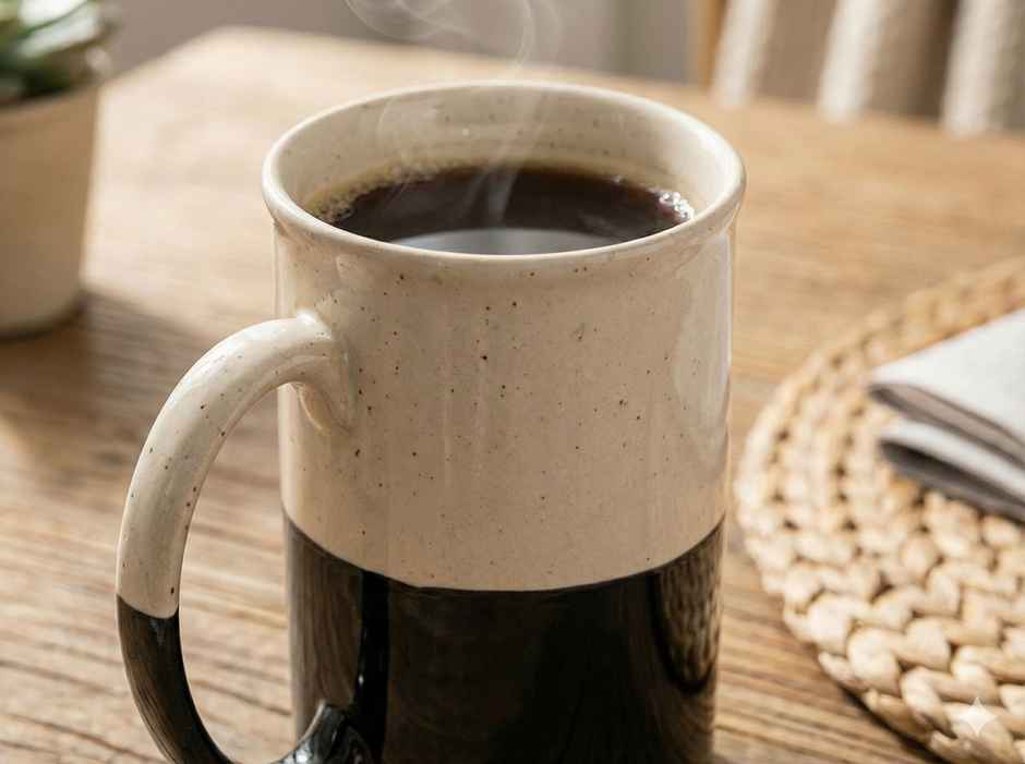 BlackCarrot Black & White Tall Mug Set | Animal Bone Ash Free Stoneware