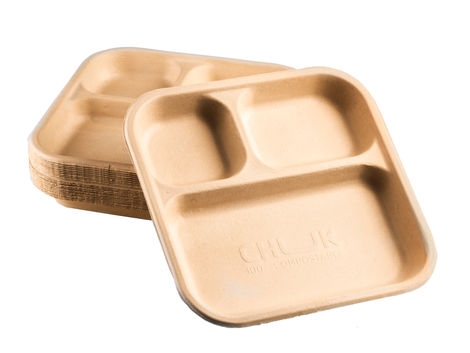 Chuk Eco-friendly Disposable Tray 3 Compartments