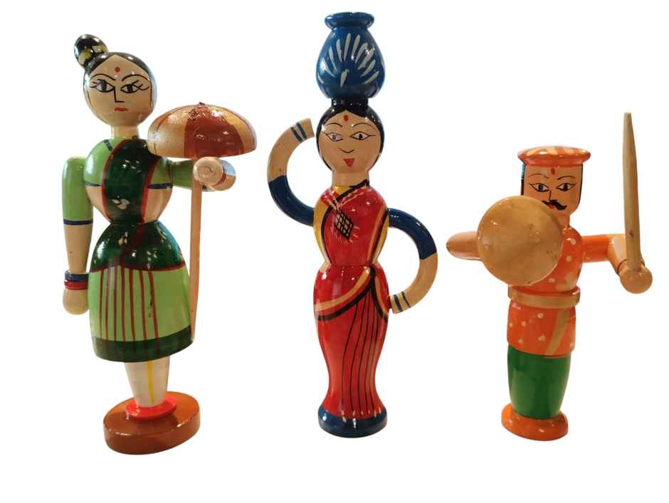 Dasara Wooden Doll | Multicolour | Svasti