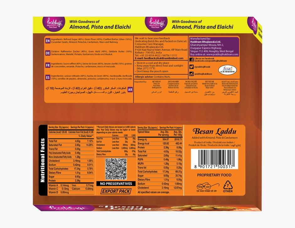 Prabhuji Ghee Besan Laddu Combo