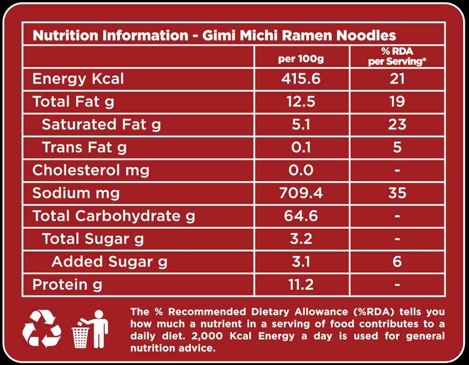 Gimi Michi Hot Chicken Ramen Instant Noodles