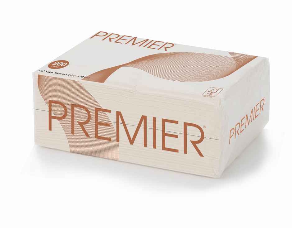 Premier Face Tissue Refill Pack 200 pulls | 2 ply