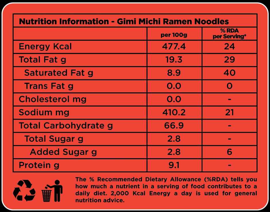 Gimi Michi Korean Kimchi Ramen Instant Noodles