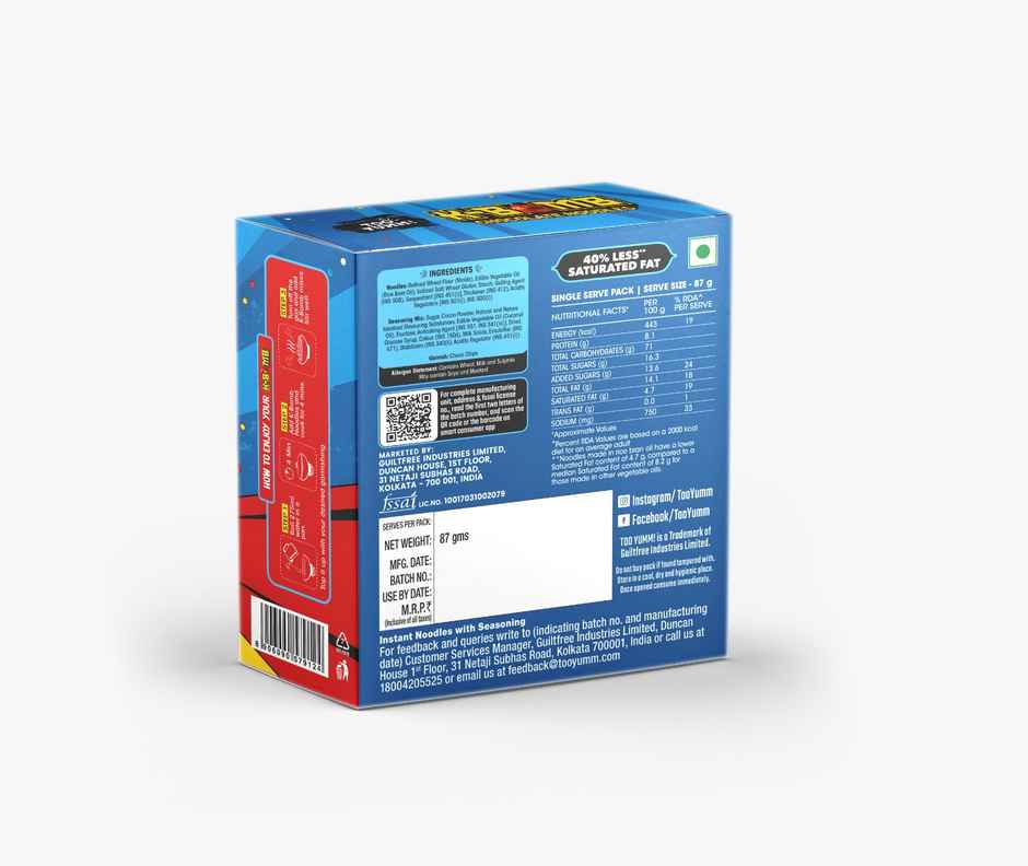 Too Yumm! K-BOMB Chocolate Noodles| Instant Noodles | 100% Veg | Limited Editionl | No Palm Oil