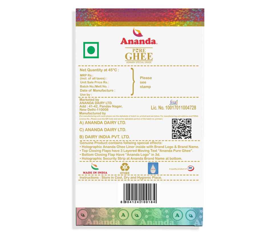 Ananda Pure Ghee | Made With Bilona