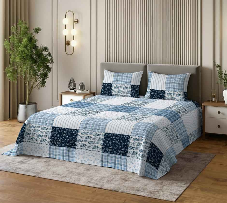 Dream Living 135 GSM King Bedsheet Set |275 x 275 cm| With 2 Pillow Covers