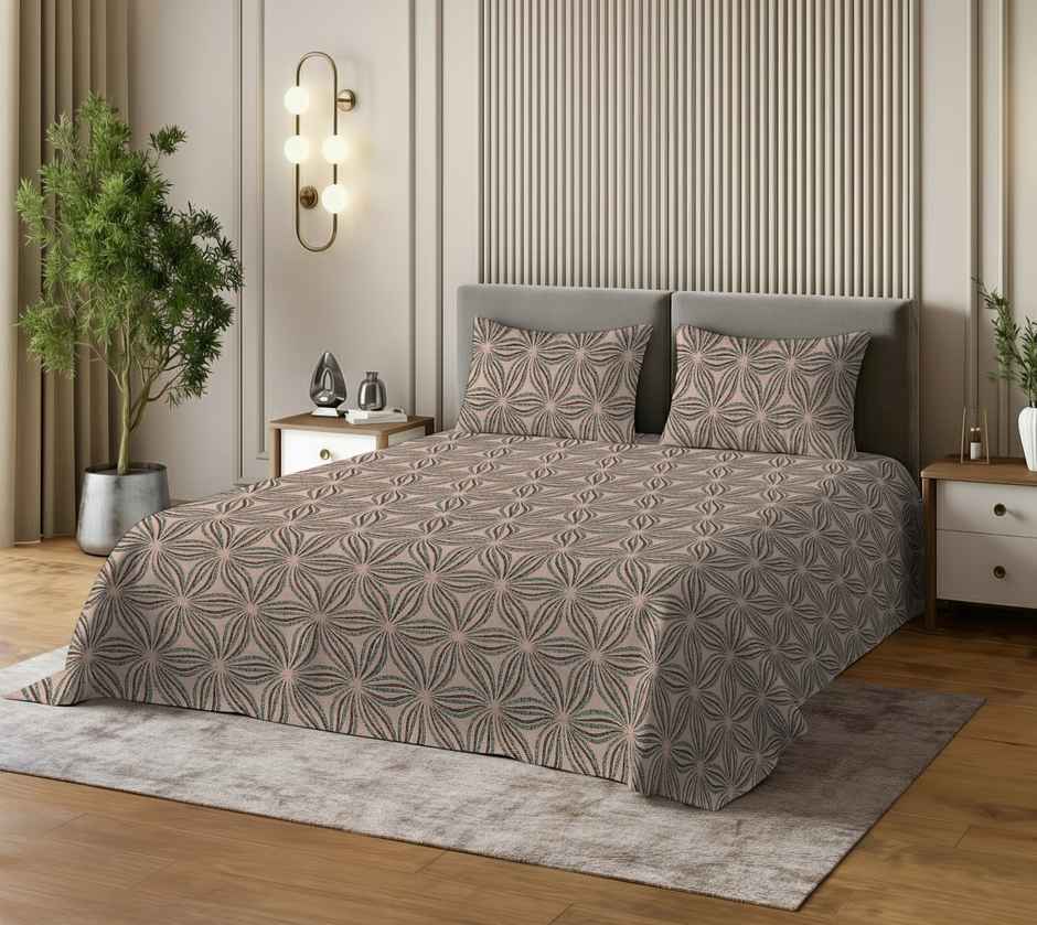Dream Living 135 GSM King Bedsheet Set |275 x 275 cm| With 2 Pillow Covers