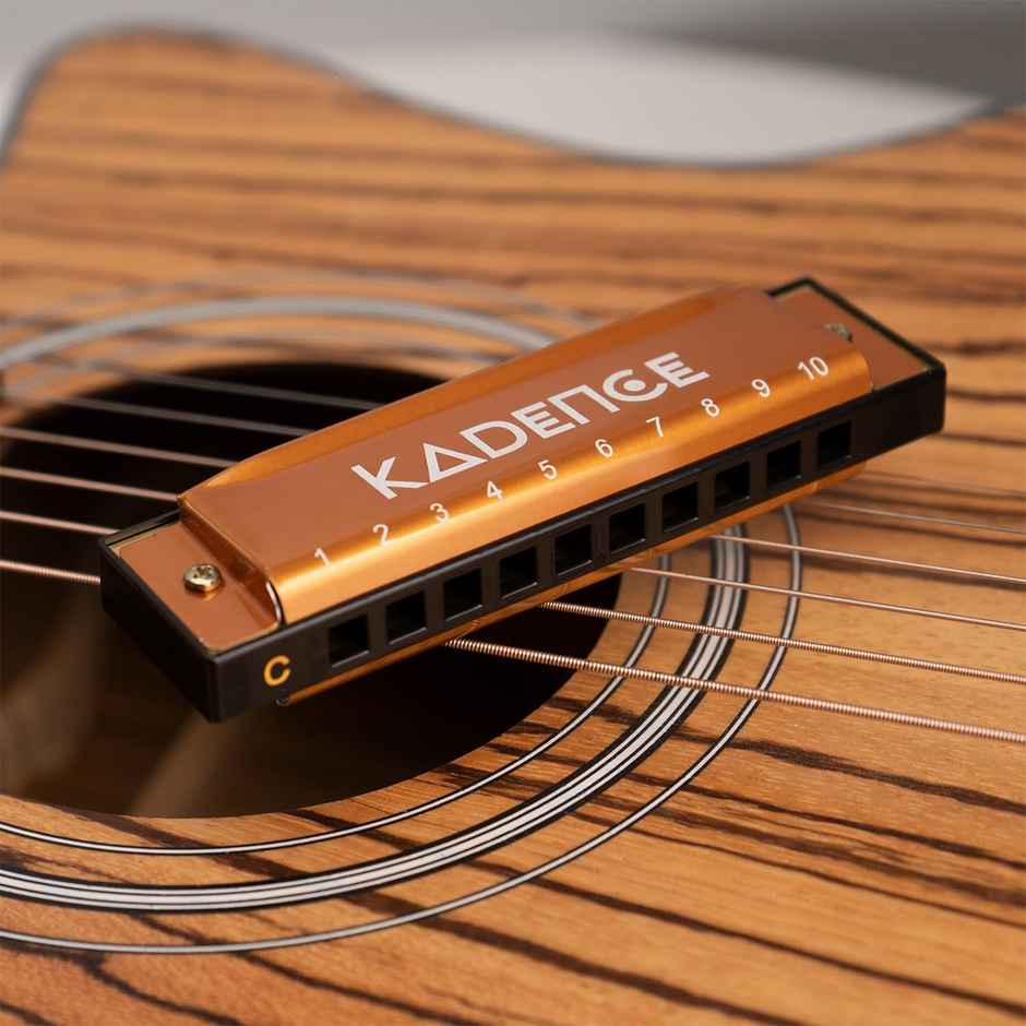Kadence Daitonic Harmonica T104 Mouth Organ | With Learning Course Key Of C 10 Holes - 20 Tones