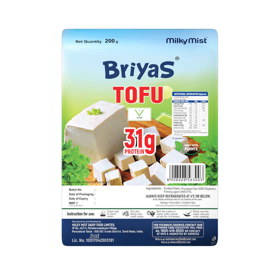Milky Mist Briyas Tofu Paneer Combo