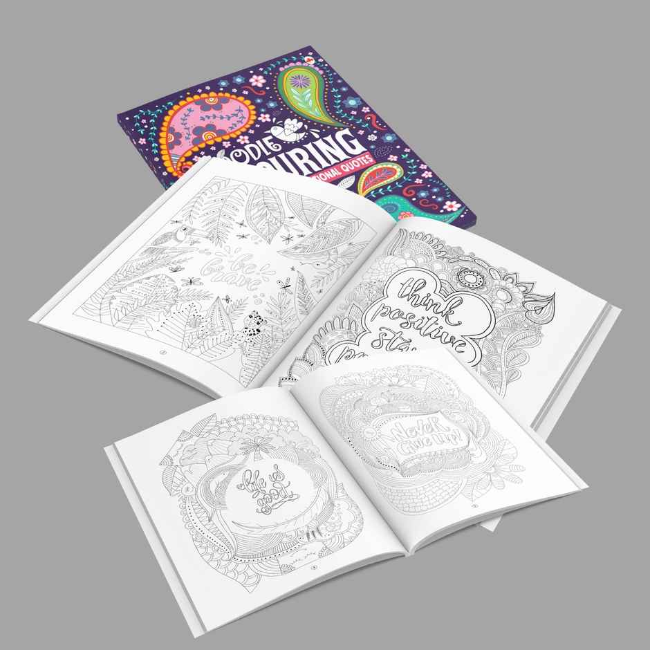 Doodle Colouring Book for Kids | Motivational Quotes | Age 4+ | Colouring Activity Book