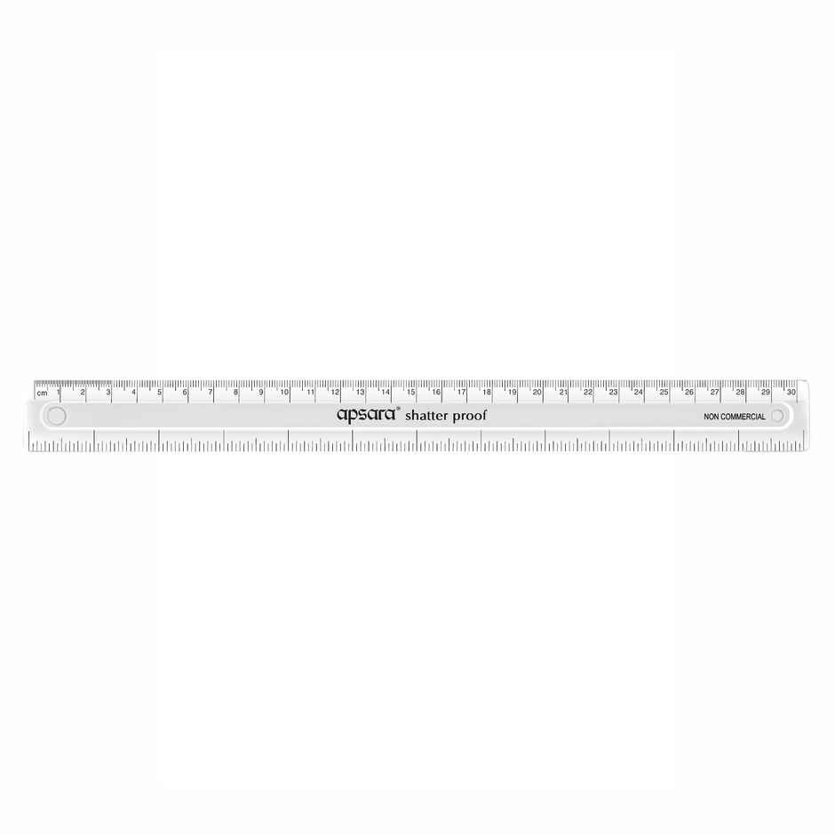 Apsara Shatter Proof 30cm Scale - Durable & Strong Plastic, Precise Marking Transparent, Pack of 10 | Return Gift Set